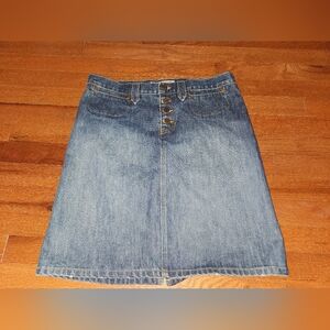 Abercrombie & Fitch Blue Denim A-Line Skirt